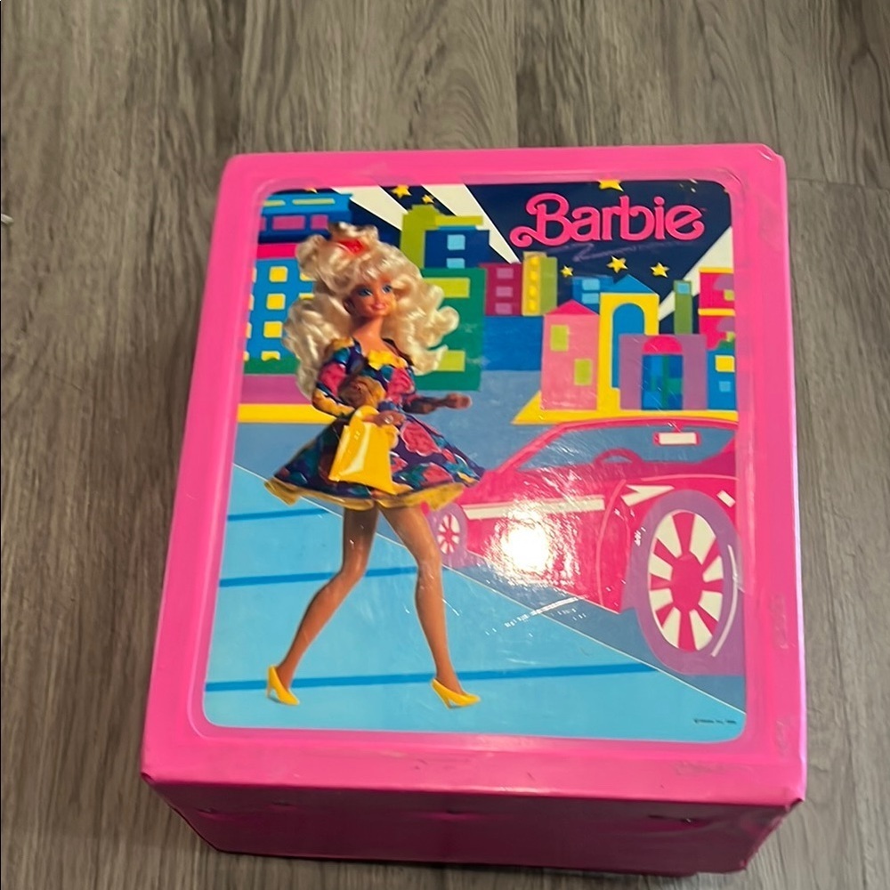 Barbie Pink Toy Storage Box vintage 💙